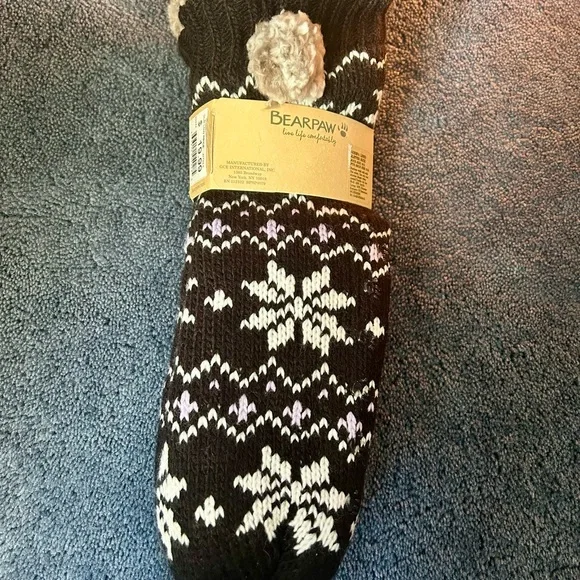 NWT Bearpaw Faux Shearling Lined Slipper Socks Ladies' Shoe Size 5-10 - Picture 10 of 10
